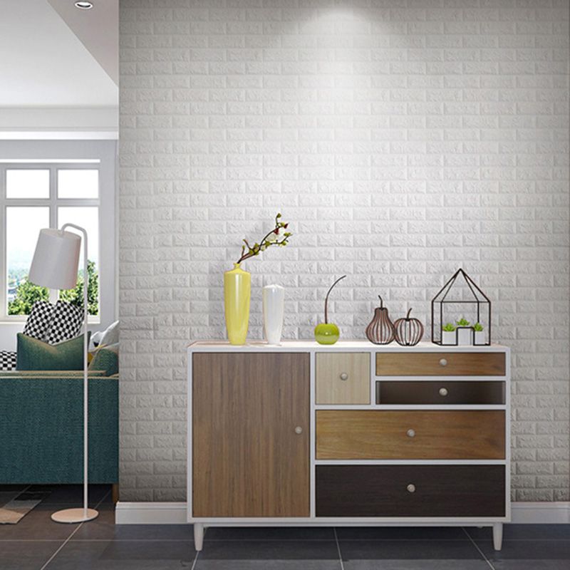 Industrial Wall Plank 3D Print Bathroom and Living Room Wall Panels Set of 200 in White Clearhalo 'Flooring 'Home Improvement' 'home_improvement' 'home_improvement_wall_paneling' 'Wall Paneling' 'wall_paneling' 'Walls & Ceilings' Walls and Ceiling' 1200x1200_3d9a7f99-f738-4308-8fd1-4fe4bd8ae0f4