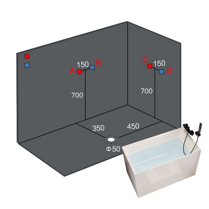 Modern Acrylic Rectangular Soaking Bathtub 26.77" Tall White Bathtub Clearhalo 'Bathroom Remodel & Bathroom Fixtures' 'Bathtubs' 'Home Improvement' 'home_improvement' 'home_improvement_bathtubs' 'Showers & Bathtubs' 1200x1200_3d9aab15-f9b3-40d0-809a-60637b28248f