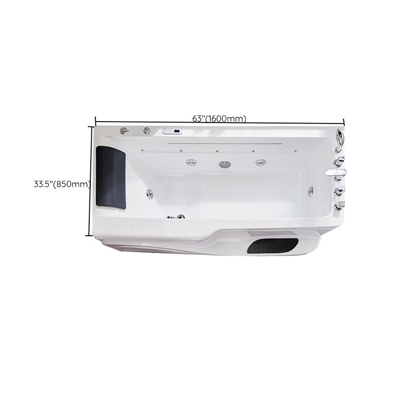 Contemporary Rectangle Bathtub Acrylic Air /Whirlpool/Soaking Bathtub Clearhalo 'Bathroom Remodel & Bathroom Fixtures' 'Bathtubs' 'Home Improvement' 'home_improvement' 'home_improvement_bathtubs' 'Showers & Bathtubs' 1200x1200_3db4893f-a484-40b6-8e0f-2b09ff4fff9c