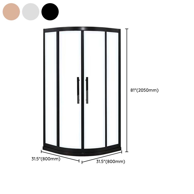 Stainless Steel Shower Enclosure Neo-Round Shower Enclosure on Corner Clearhalo 'Bathroom Remodel & Bathroom Fixtures' 'Home Improvement' 'home_improvement' 'home_improvement_shower_stalls_enclosures' 'Shower Stalls & Enclosures' 'shower_stalls_enclosures' 'Showers & Bathtubs' 1200x1200_3db84556-bbf9-4a9f-8122-29264a820c15