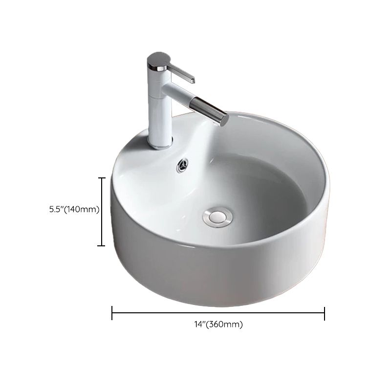 Modern Vessel Bathroom Sink Porcelain Oval with Pop-Up Drain Bathroom Sink Clearhalo 'Bathroom Remodel & Bathroom Fixtures' 'Bathroom Sinks & Faucet Components' 'Bathroom Sinks' 'bathroom_sink' 'Home Improvement' 'home_improvement' 'home_improvement_bathroom_sink' 1200x1200_3dbe86c2-fa1a-4dbe-a799-4c3c46b292e7