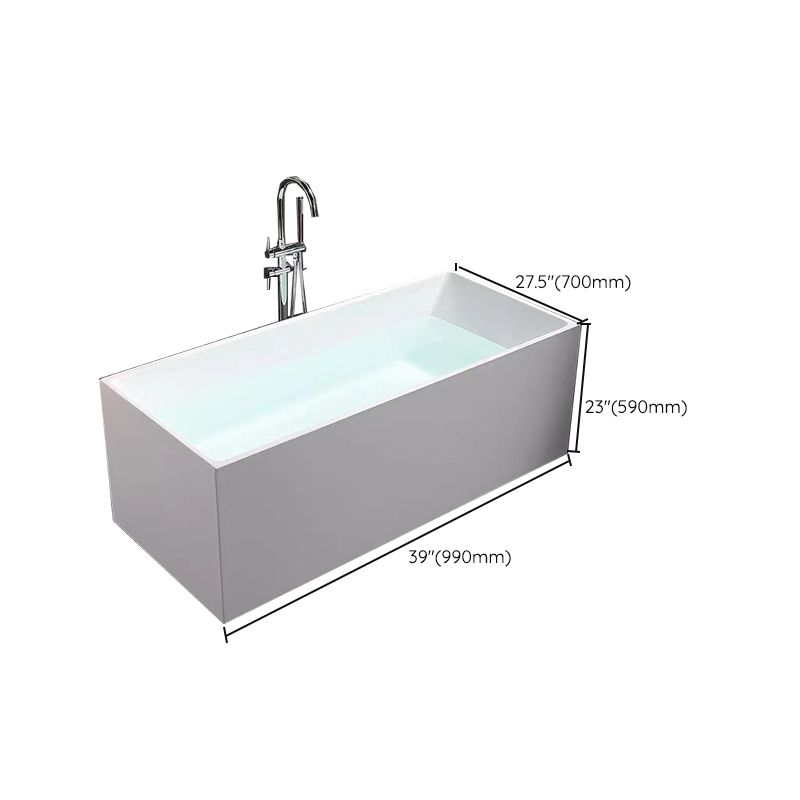 Modern Style Freestanding Bath Tub Stone Bathtub with Overflow Trim Clearhalo 'Bathroom Remodel & Bathroom Fixtures' 'Bathtubs' 'Home Improvement' 'home_improvement' 'home_improvement_bathtubs' 'Showers & Bathtubs' 1200x1200_3ddbac67-a81f-4d7e-8423-7973efb917b3