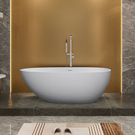 Modern Oval Tub with Drain and Overflow Trim White Soaking Bathtub for Home Clearhalo 'Bathroom Remodel & Bathroom Fixtures' 'Bathtubs' 'Home Improvement' 'home_improvement' 'home_improvement_bathtubs' 'Showers & Bathtubs' 1200x1200_3e1251d0-31c6-4272-b40d-8ff237c28b1b