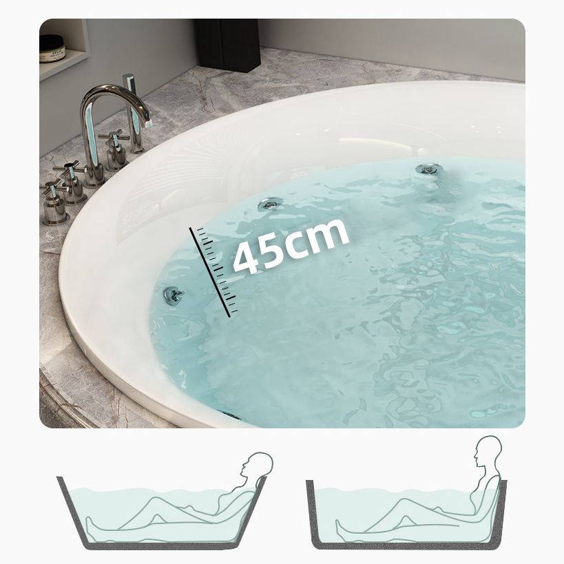 Modern Acrylic Drop-in Bathtub Oval Bath Tub for Home in White Clearhalo 'Bathroom Remodel & Bathroom Fixtures' 'Bathtubs' 'Home Improvement' 'home_improvement' 'home_improvement_bathtubs' 'Showers & Bathtubs' 1200x1200_3e3dd1bc-54ed-498c-8f42-6dc23cf19b61