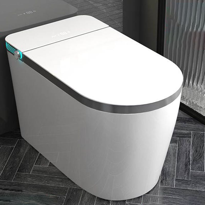 Deodorizing Smart Toilet Elongated Bidet Seat Foot Sensor Bidet Seat in White Clearhalo 'Bathroom Remodel & Bathroom Fixtures' 'Bidets' 'Home Improvement' 'home_improvement' 'home_improvement_bidets' 'Toilets & Bidets' 1200x1200_3e40219f-f64f-42d2-b55f-73dbdd917ab1