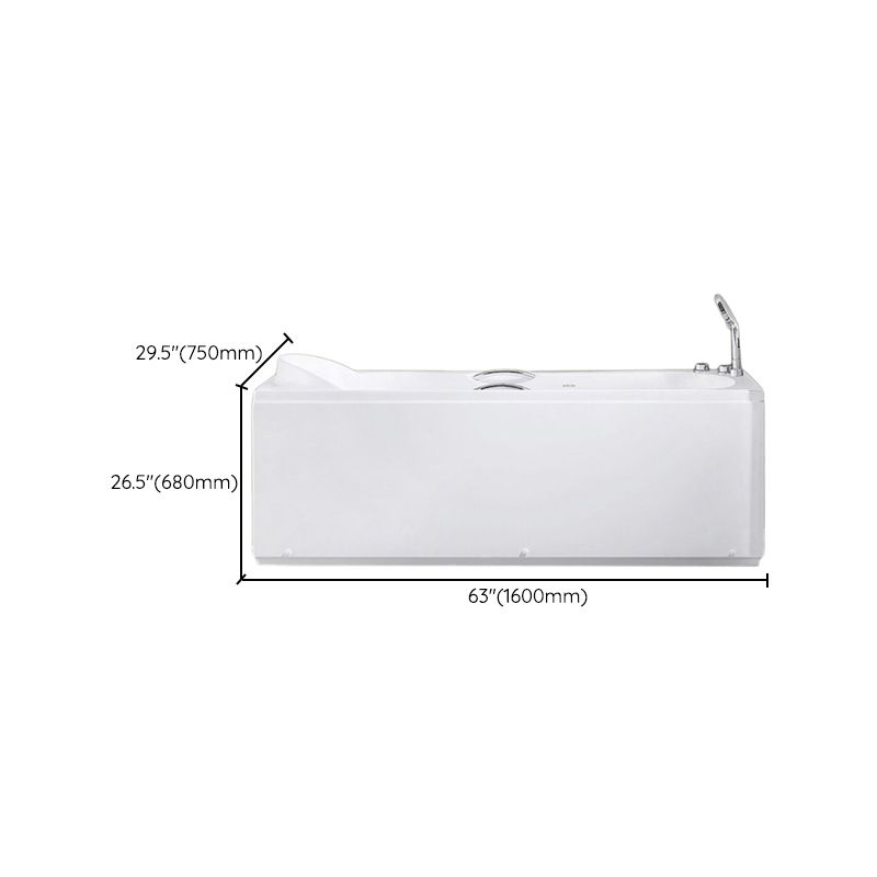 Rectangular Acrylic Bathtub Antique Finish Back to Wall Bathtub (Board not Included) Clearhalo 'Bathroom Remodel & Bathroom Fixtures' 'Bathtubs' 'Home Improvement' 'home_improvement' 'home_improvement_bathtubs' 'Showers & Bathtubs' 1200x1200_3e4ec302-19de-48f6-8381-523cbdd121b6