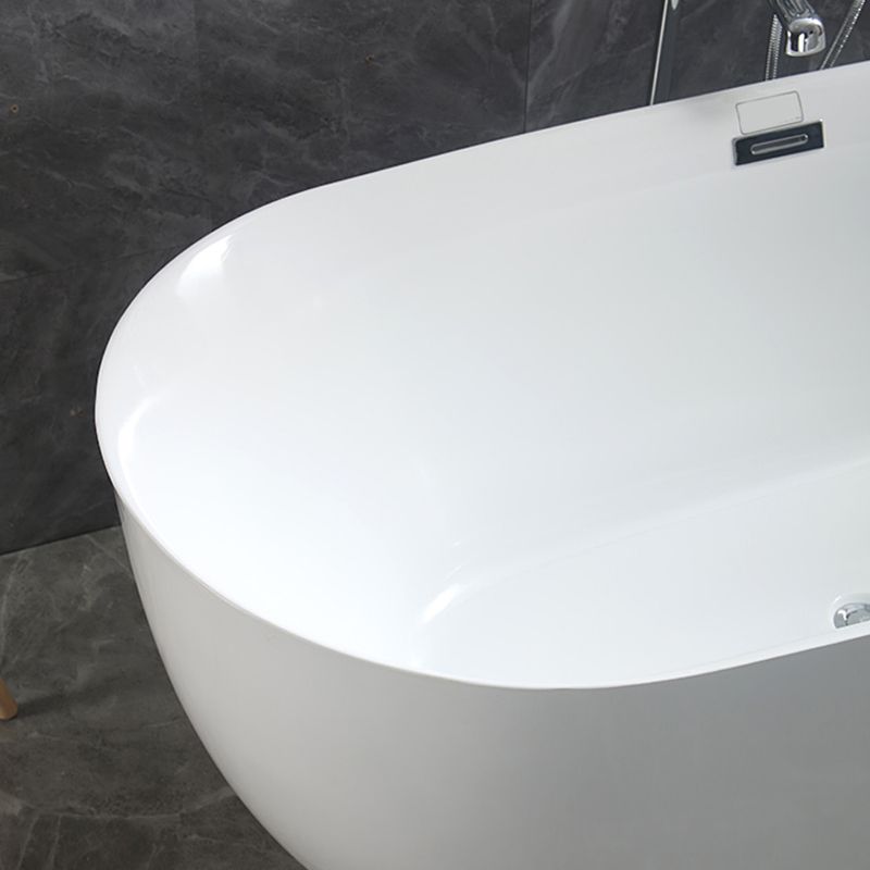 Bathroom Acrylic Oval Bathtub Soaking Tubs without Base in White Clearhalo 'Bathroom Remodel & Bathroom Fixtures' 'Bathtubs' 'Home Improvement' 'home_improvement' 'home_improvement_bathtubs' 'Showers & Bathtubs' 1200x1200_3e559804-b5f8-4874-9b21-24306429ca8e