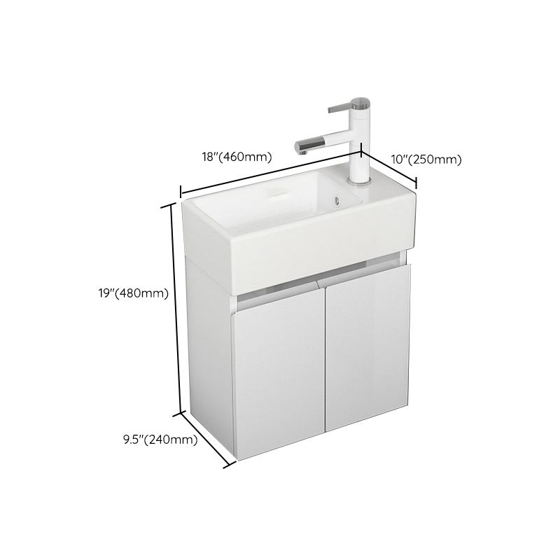 Modern Metal Bathroom Vanity Solid Color Wall Mount Vanity Cabinet in White Clearhalo 'Bathroom Remodel & Bathroom Fixtures' 'Bathroom Vanities' 'bathroom_vanities' 'Home Improvement' 'home_improvement' 'home_improvement_bathroom_vanities' 1200x1200_3e6aaeeb-7e13-4edb-9202-8c60f347dd38