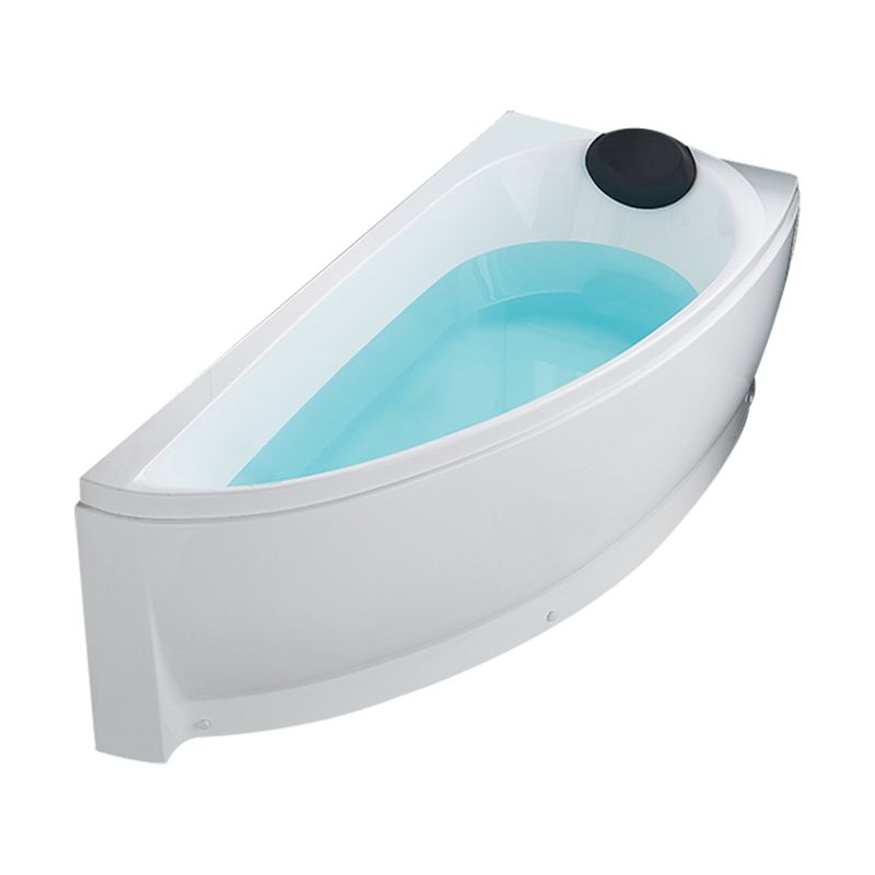 White Drop-in Bathtub Contemporary Corner Back to Wall Acrylic Bathtub Clearhalo 'Bathroom Remodel & Bathroom Fixtures' 'Bathtubs' 'Home Improvement' 'home_improvement' 'home_improvement_bathtubs' 'Showers & Bathtubs' 1200x1200_3e6b35f8-9a90-40fd-acf8-89cc1c755d90