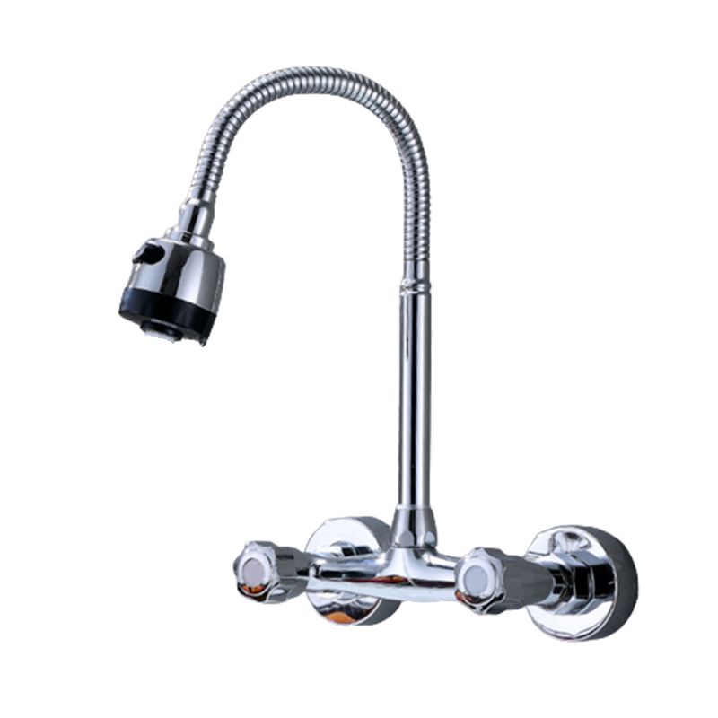 Modern Bar Faucet Brass Knob Handle Swivel Spout Wall Mounted Pot Filler Faucet Clearhalo 'Home Improvement' 'home_improvement' 'home_improvement_kitchen_faucets' 'Kitchen Faucets' 'Kitchen Remodel & Kitchen Fixtures' 'Kitchen Sinks & Faucet Components' 'kitchen_faucets' 1200x1200_3e756c0b-8de3-4611-ac36-1ae6b4e457b5