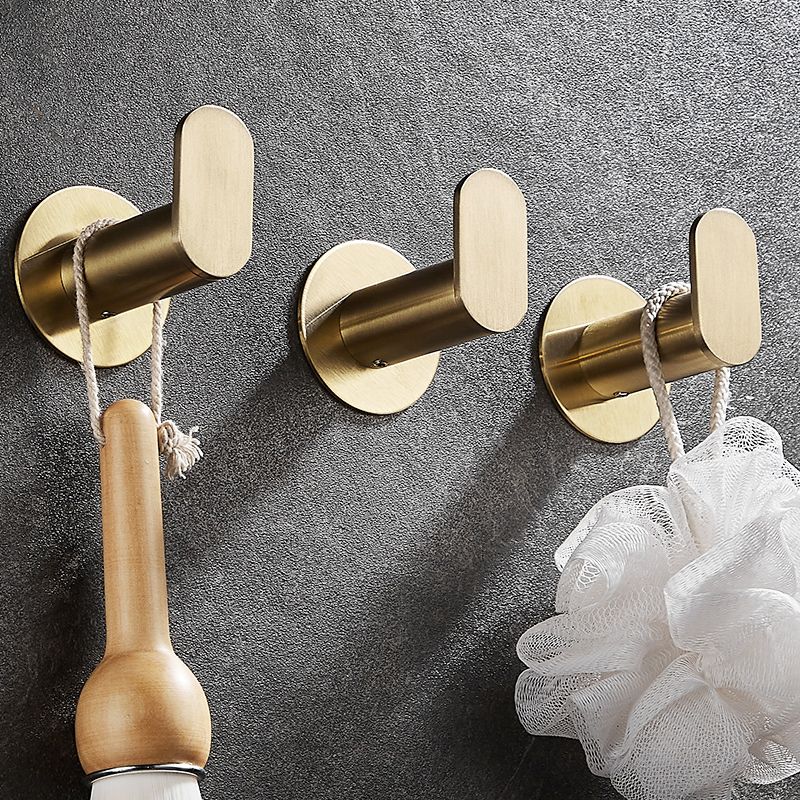 10-Piece Modern Bathroom Accessory Set, Polished Gold, Robe Hooks Clearhalo 'Bathroom Hardware Sets' 'Bathroom Hardware' 'Bathroom Remodel & Bathroom Fixtures' 'bathroom_hardware_sets' 'Home Improvement' 'home_improvement' 'home_improvement_bathroom_hardware_sets' 1200x1200_3e8a63b7-9dce-4790-abdf-6d0750bb563a