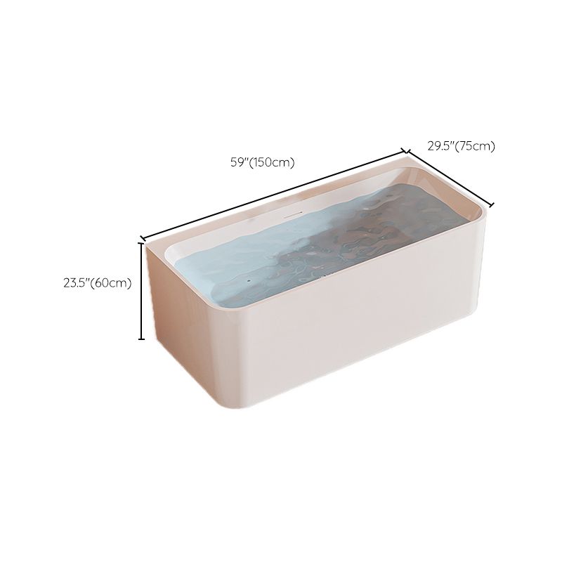 Freestanding Soaking Acrylic Bathtub Modern Rectangle Bathtub in White Clearhalo 'Bathroom Remodel & Bathroom Fixtures' 'Bathtubs' 'Home Improvement' 'home_improvement' 'home_improvement_bathtubs' 'Showers & Bathtubs' 1200x1200_3e9627f4-78db-4ea9-98c2-98ba3c90661a