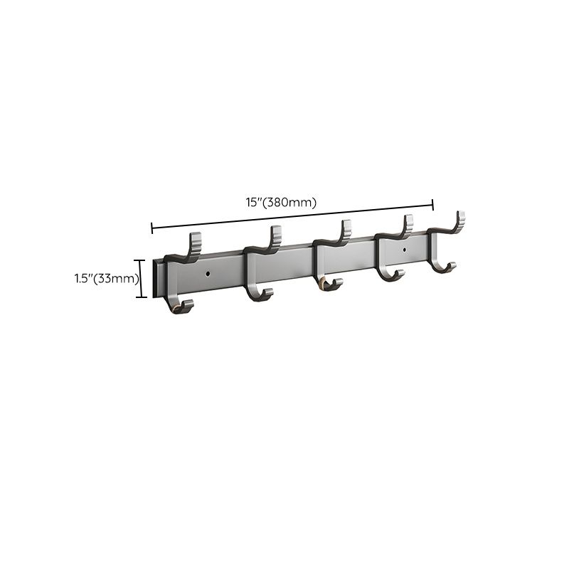 Gray Aluminum Bathroom Accessory Set Contemporary Bath Shelf Clearhalo 'Bathroom Hardware Sets' 'Bathroom Hardware' 'Bathroom Remodel & Bathroom Fixtures' 'bathroom_hardware_sets' 'Home Improvement' 'home_improvement' 'home_improvement_bathroom_hardware_sets' 1200x1200_3effb0d4-8b3e-41bc-a78c-8ab4af00acf8