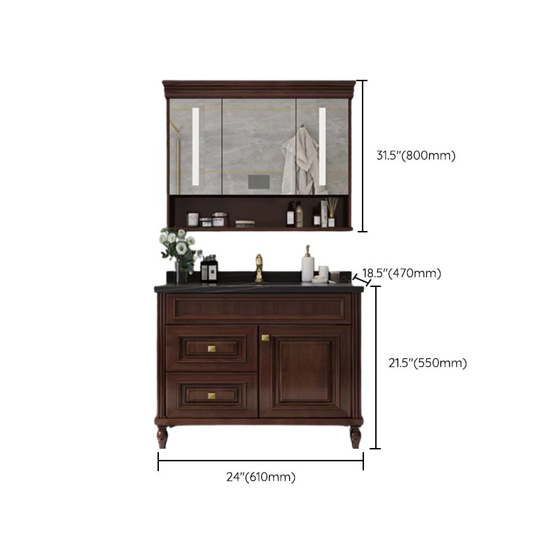 Bathroom Vanity Set Mirror Storage Shelf Ceramic Sink 2 Doors Sink Vanity with Faucet Clearhalo 'Bathroom Remodel & Bathroom Fixtures' 'Bathroom Vanities' 'bathroom_vanities' 'Home Improvement' 'home_improvement' 'home_improvement_bathroom_vanities' 1200x1200_3f0be9a4-62ab-4206-9213-1abda2652383