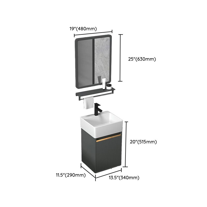 Modern Bathroom Vanity Metal Base Wall-Mounted with Soft Close Door Clearhalo 'Bathroom Remodel & Bathroom Fixtures' 'Bathroom Vanities' 'bathroom_vanities' 'Home Improvement' 'home_improvement' 'home_improvement_bathroom_vanities' 1200x1200_3f1cafe0-9d49-4ba6-93db-10b8d51ee76b