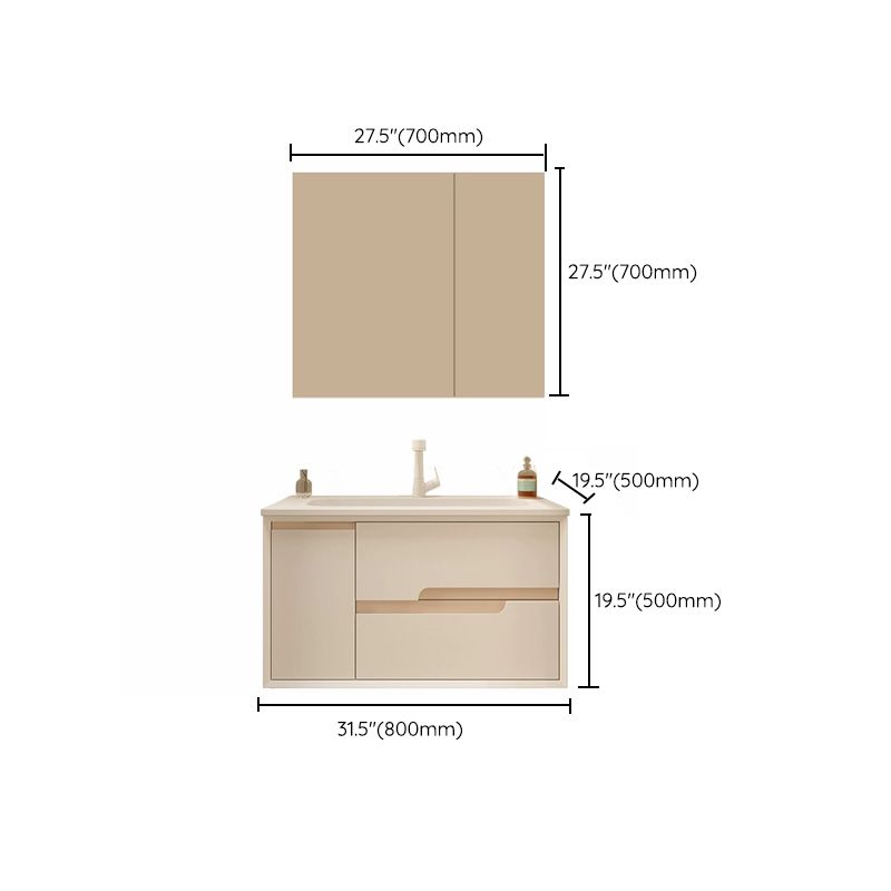 Mirror Included Wall Mount Bathroom Sink Vanity with Doors Drawers Clearhalo 'Bathroom Remodel & Bathroom Fixtures' 'Bathroom Vanities' 'bathroom_vanities' 'Home Improvement' 'home_improvement' 'home_improvement_bathroom_vanities' 1200x1200_3f4d7d8f-0c53-4269-81de-a3471a30f326