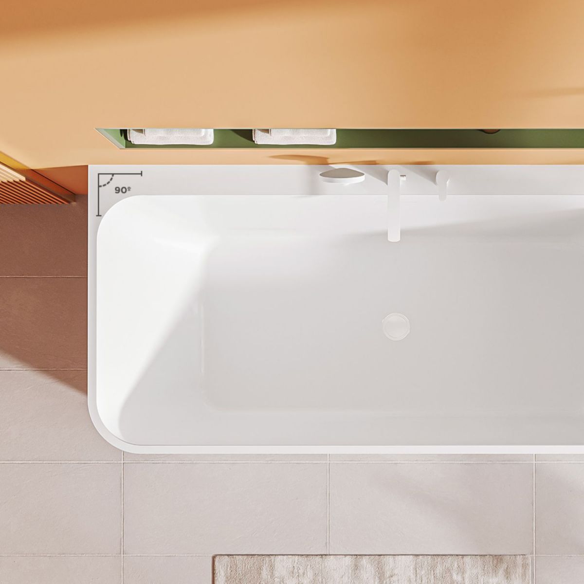 Freestanding Soaking Acrylic Bathtub Modern Rectangle Bathtub in White Clearhalo 'Bathroom Remodel & Bathroom Fixtures' 'Bathtubs' 'Home Improvement' 'home_improvement' 'home_improvement_bathtubs' 'Showers & Bathtubs' 1200x1200_3f6f0e8c-b4b7-4e41-9c5b-7ff81435e77c