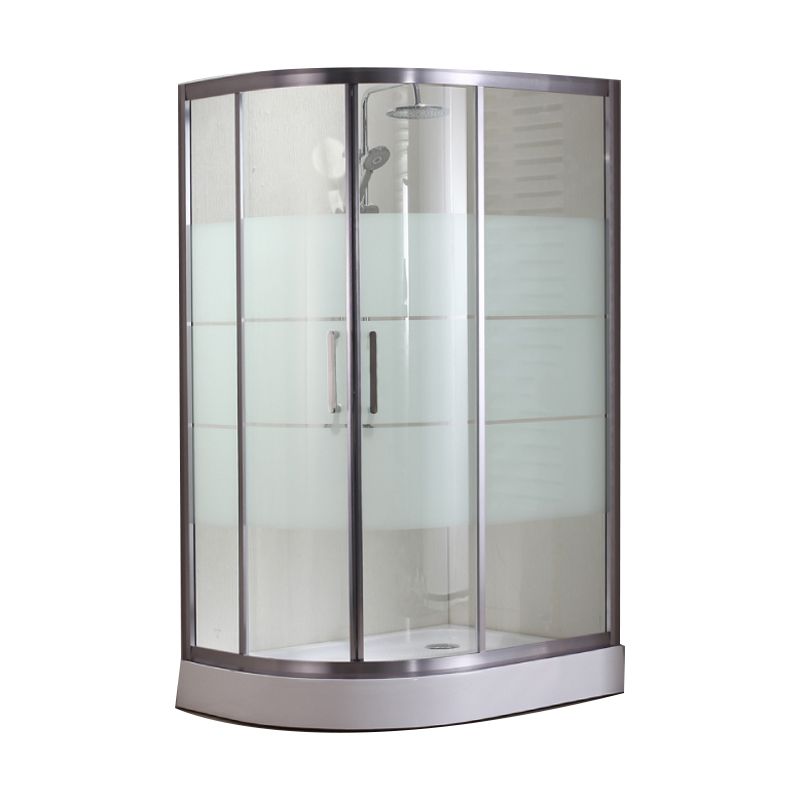 Modern Round Shower Stall Clear Tempered Bathroom Shower Stall Clearhalo 'Bathroom Remodel & Bathroom Fixtures' 'Home Improvement' 'home_improvement' 'home_improvement_shower_stalls_enclosures' 'Shower Stalls & Enclosures' 'shower_stalls_enclosures' 'Showers & Bathtubs' 1200x1200_3f948f96-9258-4ff3-9aeb-d6912ce2ec83