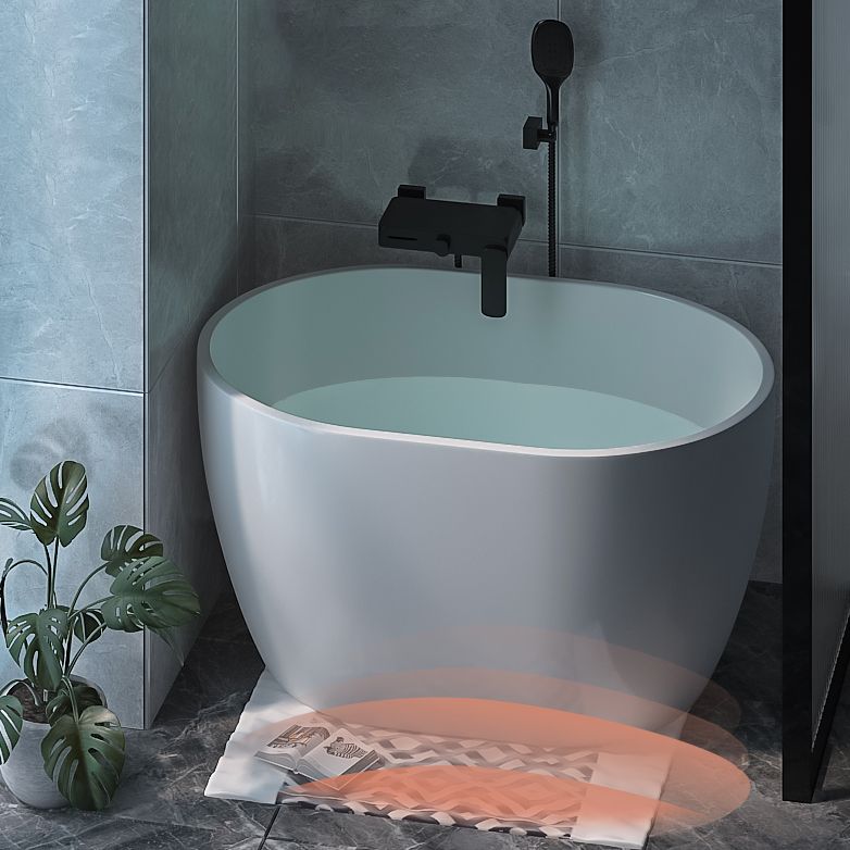 Modern Oval Soaking Bath Tub Freestanding Acrylic-Fiberglass Bath Tub Clearhalo 'Bathroom Remodel & Bathroom Fixtures' 'Bathtubs' 'Home Improvement' 'home_improvement' 'home_improvement_bathtubs' 'Showers & Bathtubs' 1200x1200_3fa0d041-f6de-4fc7-855c-7db83fe135ed