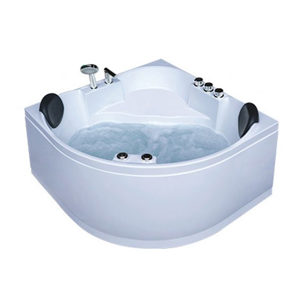 Bathroom Small Tub Modern Acrylic Corner Soaking Bathtub with Drain Clearhalo 'Bathroom Remodel & Bathroom Fixtures' 'Bathtubs' 'Home Improvement' 'home_improvement' 'home_improvement_bathtubs' 'Showers & Bathtubs' 1200x1200_3fae775b-5488-4508-9cb9-911421b3b7e0