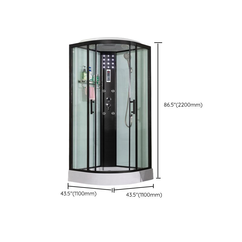 Tempered Easy Clean Glass Glass Tub & Shower Kit Double Sliding Shower Stall Clearhalo 'Bathroom Remodel & Bathroom Fixtures' 'Home Improvement' 'home_improvement' 'home_improvement_shower_stalls_enclosures' 'Shower Stalls & Enclosures' 'shower_stalls_enclosures' 'Showers & Bathtubs' 1200x1200_3fbad265-8e04-4086-8f84-a29104d4f1f6