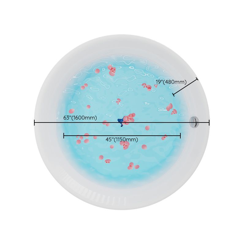 Round Bathtub Acrylic Soaking Freestanding Bathtub , 25.59-inch Tall Clearhalo 'Bathroom Remodel & Bathroom Fixtures' 'Bathtubs' 'Home Improvement' 'home_improvement' 'home_improvement_bathtubs' 'Showers & Bathtubs' 1200x1200_3fbba43b-6fe1-4c05-9917-967f98998a40