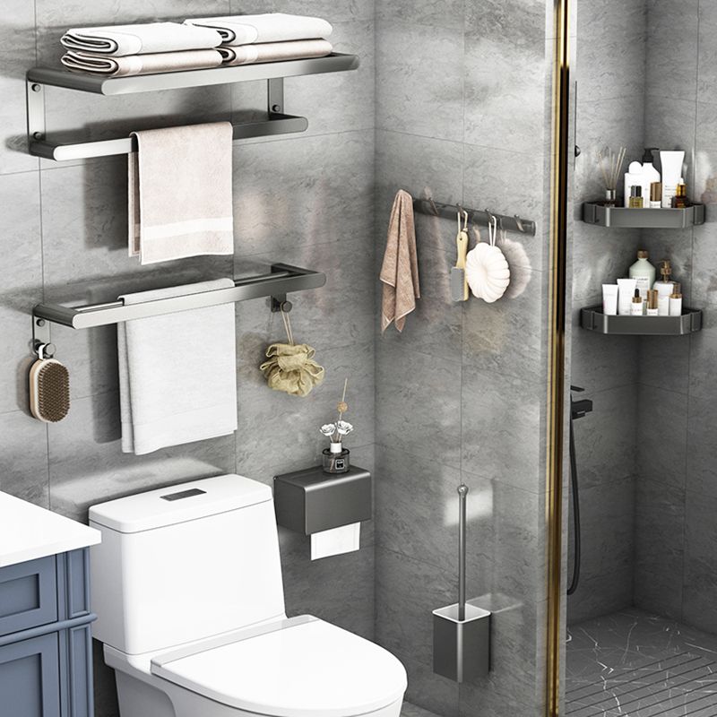 Matte Gray Bathroom Hardware Set Modern Bathroom Accessory Kit Clearhalo 'Bathroom Hardware Sets' 'Bathroom Hardware' 'Bathroom Remodel & Bathroom Fixtures' 'bathroom_hardware_sets' 'Home Improvement' 'home_improvement' 'home_improvement_bathroom_hardware_sets' 1200x1200_3fbd56e7-630a-4857-ad1f-f22e2cc14a69