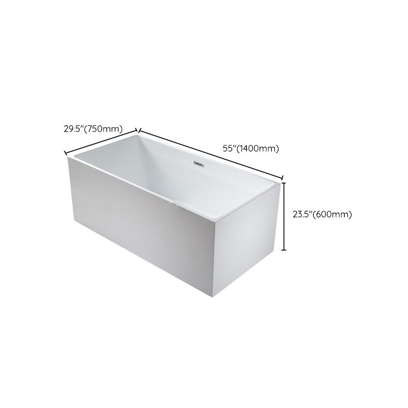 Flat bottom Acrylic Bathtub Soaking White Internal Drain Tub Clearhalo 'Bathroom Remodel & Bathroom Fixtures' 'Bathtubs' 'Home Improvement' 'home_improvement' 'home_improvement_bathtubs' 'Showers & Bathtubs' 1200x1200_3fe15d69-ef17-4c51-a95f-92dbbdc82e23