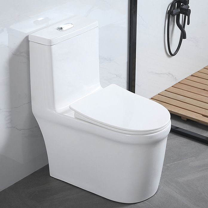 Modern Siphon Jet Flush Toilet Floor Mount One-Piece Toilet Toilet -  Clearhalo