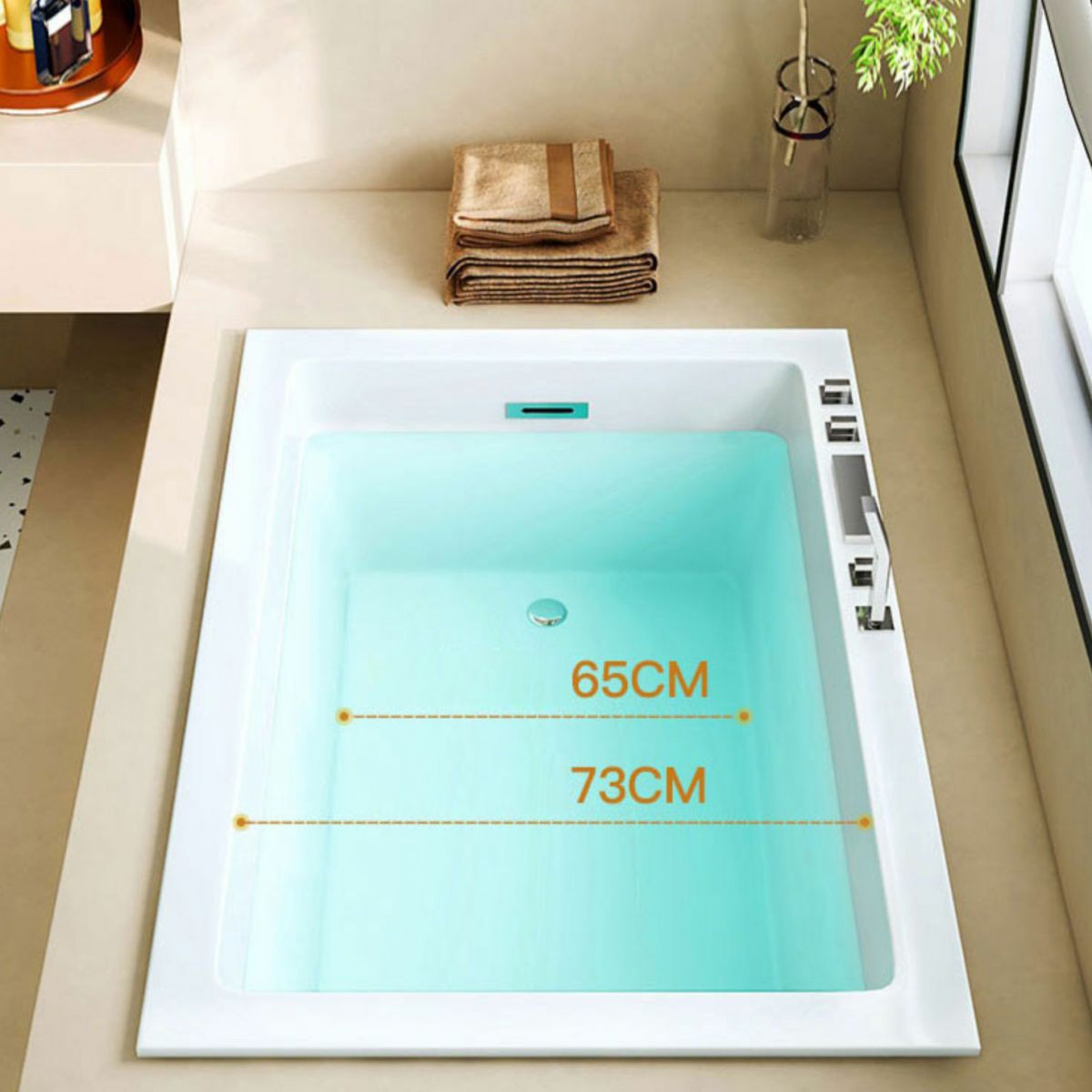 Modern Drop-in Acrylic Bathtub Rectangle Soaking/Whirlpool Bathtub Clearhalo 'Bathroom Remodel & Bathroom Fixtures' 'Bathtubs' 'Home Improvement' 'home_improvement' 'home_improvement_bathtubs' 'Showers & Bathtubs' 1200x1200_4031db60-41d4-45bd-8e35-90a780dba262