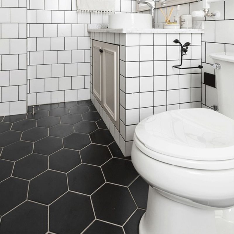 Contemporary Style Waterproof Floor Tile Straight Edge Hexagon Floor Tile Clearhalo 'Floor Tiles & Wall Tiles' 'floor_tiles_wall_tiles' 'Flooring 'Home Improvement' 'home_improvement' 'home_improvement_floor_tiles_wall_tiles' Walls and Ceiling' 1200x1200_405c4843-f5d6-402f-b8c7-0649199ea2f4