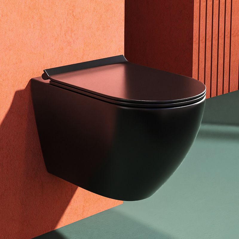 Contemporary Wall Hung Toilet Set Elongated Gloss Finish Ceramic Wall Mounted Bidet Clearhalo 'Bathroom Remodel & Bathroom Fixtures' 'Bidets' 'Home Improvement' 'home_improvement' 'home_improvement_bidets' 'Toilets & Bidets' 1200x1200_406f95e1-d70c-457d-b8ef-168202bff992