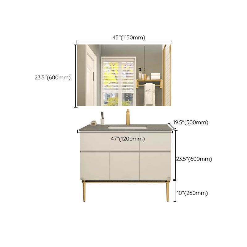 Modern Bathroom Vanity Set Limestone Top with Drawers and Basin Clearhalo 'Bathroom Remodel & Bathroom Fixtures' 'Bathroom Vanities' 'bathroom_vanities' 'Home Improvement' 'home_improvement' 'home_improvement_bathroom_vanities' 1200x1200_409522d3-afdd-4125-91ab-7d7411a13c6f