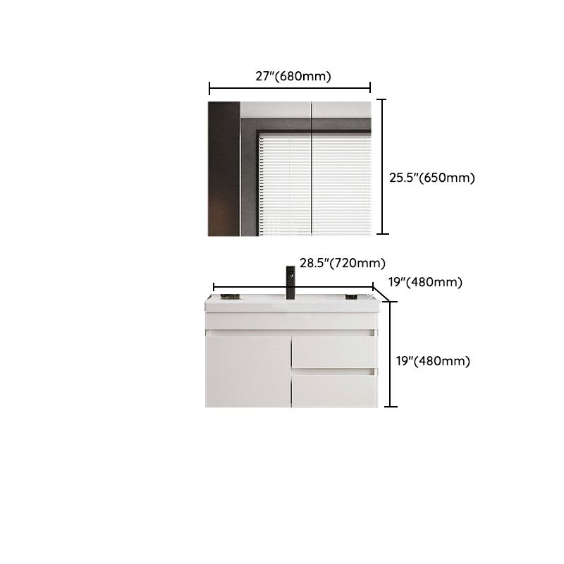 White Modern Wood Rectangular Open Console with Sink Set Faucet Included Clearhalo 'Bathroom Remodel & Bathroom Fixtures' 'Bathroom Vanities' 'bathroom_vanities' 'Home Improvement' 'home_improvement' 'home_improvement_bathroom_vanities' 1200x1200_409d9714-578a-4386-9f4a-cdeb81a7fed8