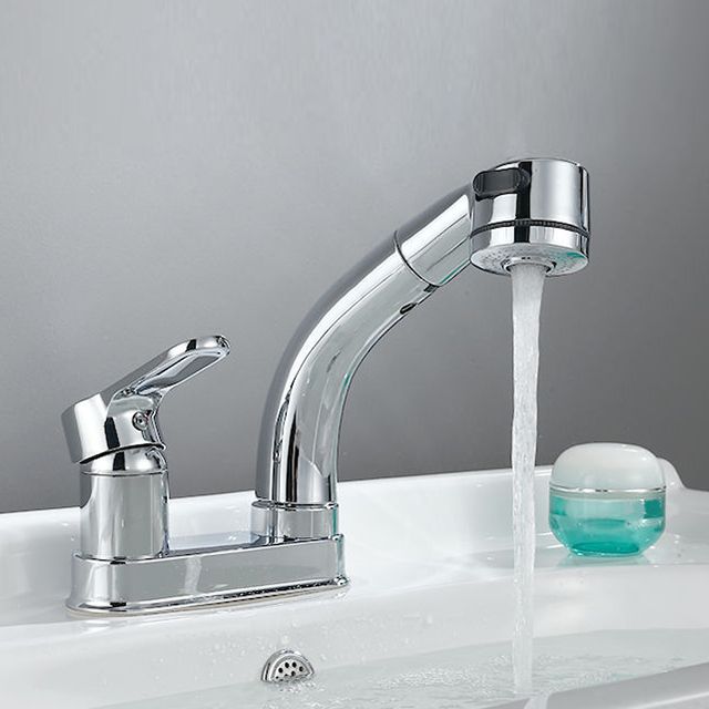 Modern Style Vessel Faucet Copper Knob Handle Low Arc Retractable Vessel Faucet Clearhalo 'Bathroom Remodel & Bathroom Fixtures' 'Bathroom Sink Faucets' 'Bathroom Sinks & Faucet Components' 'bathroom_sink_faucets' 'Home Improvement' 'home_improvement' 'home_improvement_bathroom_sink_faucets' 1200x1200_409e1e0e-f698-4e0b-82ff-cc233d317bd1