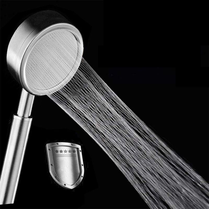 Modern Shower Head Stainless Steel Round Metal Handheld Shower Head Clearhalo 'Bathroom Remodel & Bathroom Fixtures' 'Home Improvement' 'home_improvement' 'home_improvement_shower_heads' 'Shower Heads' 'shower_heads' 'Showers & Bathtubs Plumbing' 'Showers & Bathtubs' 1200x1200_40a69801-98c3-4778-b13c-adfaab9ac514