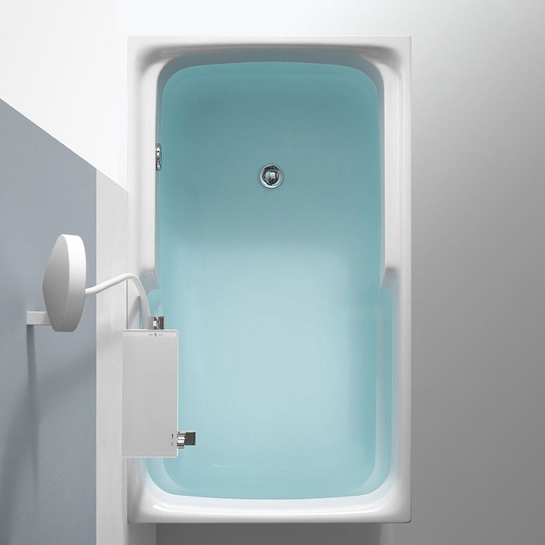 Back to Wall Small Tub Modern Soaking Rectangular Bathroom Bathtub Clearhalo 'Bathroom Remodel & Bathroom Fixtures' 'Bathtubs' 'Home Improvement' 'home_improvement' 'home_improvement_bathtubs' 'Showers & Bathtubs' 1200x1200_40b94837-eed8-4eb1-a67e-a4bd779497cc