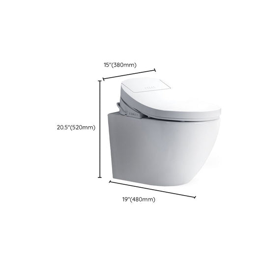 15" W Wall Hung Toilet Set Ceramic Elongated Smart Bidet with Tank Clearhalo 'Bathroom Remodel & Bathroom Fixtures' 'Bidets' 'Home Improvement' 'home_improvement' 'home_improvement_bidets' 'Toilets & Bidets' 1200x1200_40e45f29-da6e-4fc1-9bd2-943f07349854
