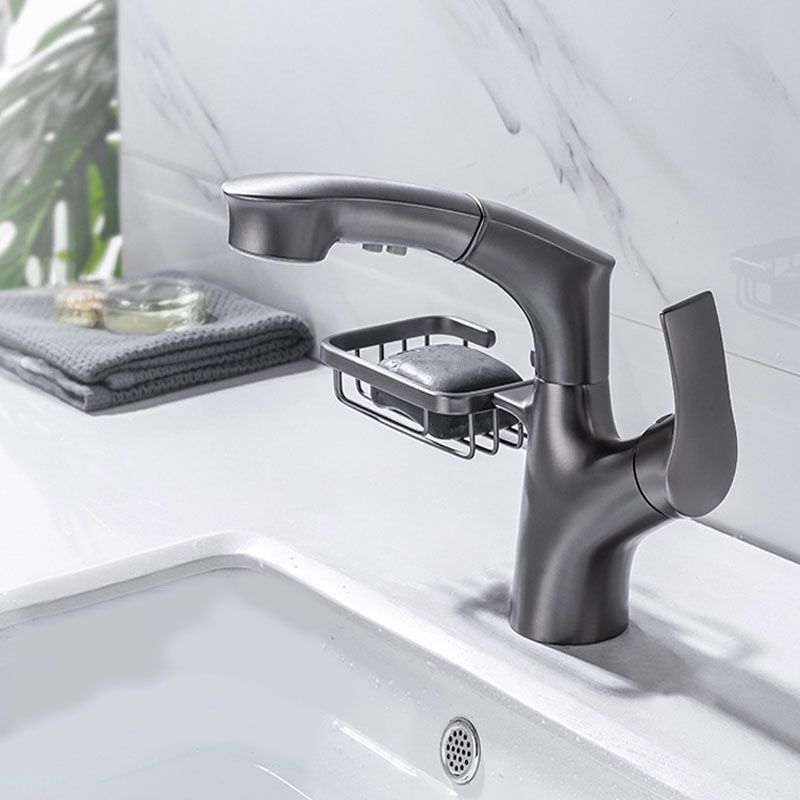 Industrial Sink Faucet Solid Color Centerset Bathroom Sink Faucet with Drain Assembly Clearhalo 'bathroom_sink_faucets' 'Conjunta de Baño y Conjunta de Grifo' 'Coronamiento de Baño y Dispositivo de Baño' 'Grifo del lavabo del baño' 'Hogar' 'home_improvement' 'home_improvement_bathroom_sink_faucets' 'Mejoras para el hogar' 1200x1200_410084dc-8c0a-409c-bea2-ad230f87ea6c