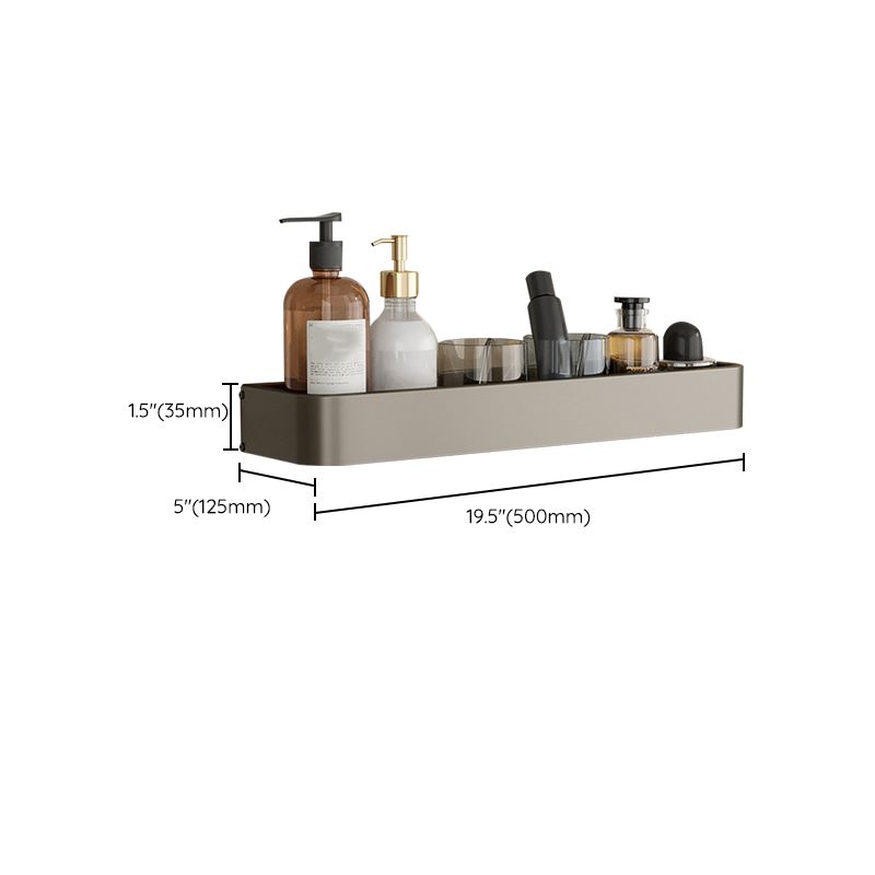 Contemporary Aluminum Bathroom Accessory Set Gray Bath Shelf Clearhalo 'Bathroom Hardware Sets' 'Bathroom Hardware' 'Bathroom Remodel & Bathroom Fixtures' 'bathroom_hardware_sets' 'Home Improvement' 'home_improvement' 'home_improvement_bathroom_hardware_sets' 1200x1200_413c0b59-c6a7-44e9-a97f-33c7b54c1dd6