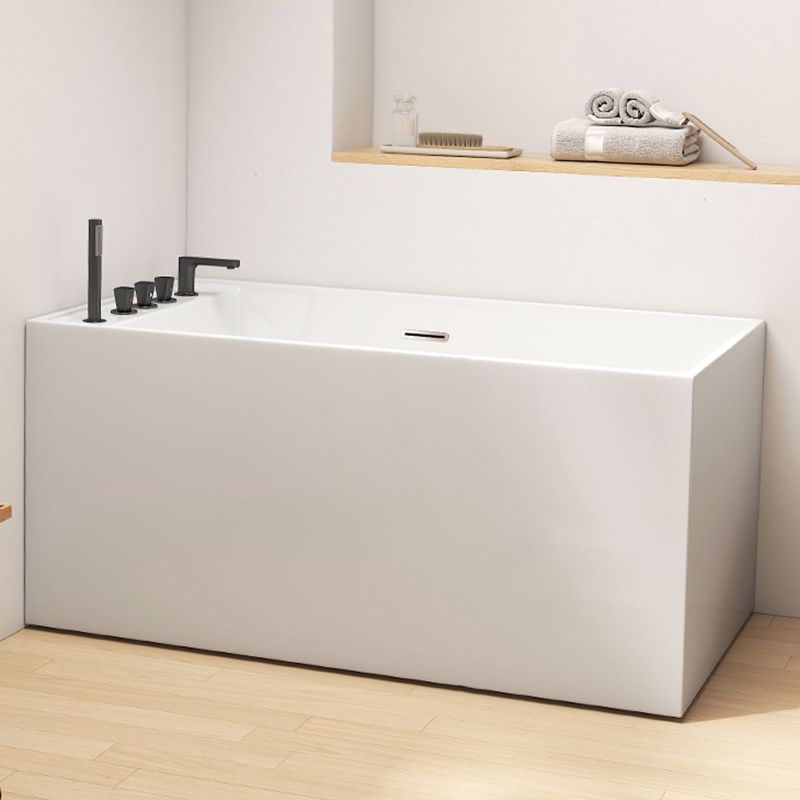 Rectangle Soaking Bathtub Freestanding Acrylic Bathtub with Faucet Clearhalo 'Bathroom Remodel & Bathroom Fixtures' 'Bathtubs' 'Home Improvement' 'home_improvement' 'home_improvement_bathtubs' 'Showers & Bathtubs' 1200x1200_416045ff-4cc0-4d28-a2be-92f702221182