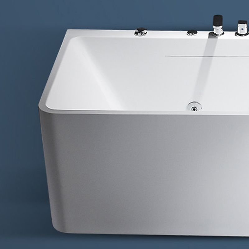 Modern Acrylic Rectangular Bath Tub White Tub with Internal Drain Clearhalo 'Bathroom Remodel & Bathroom Fixtures' 'Bathtubs' 'Home Improvement' 'home_improvement' 'home_improvement_bathtubs' 'Showers & Bathtubs' 1200x1200_416c6c69-f51f-485d-8b29-d27cf669b202