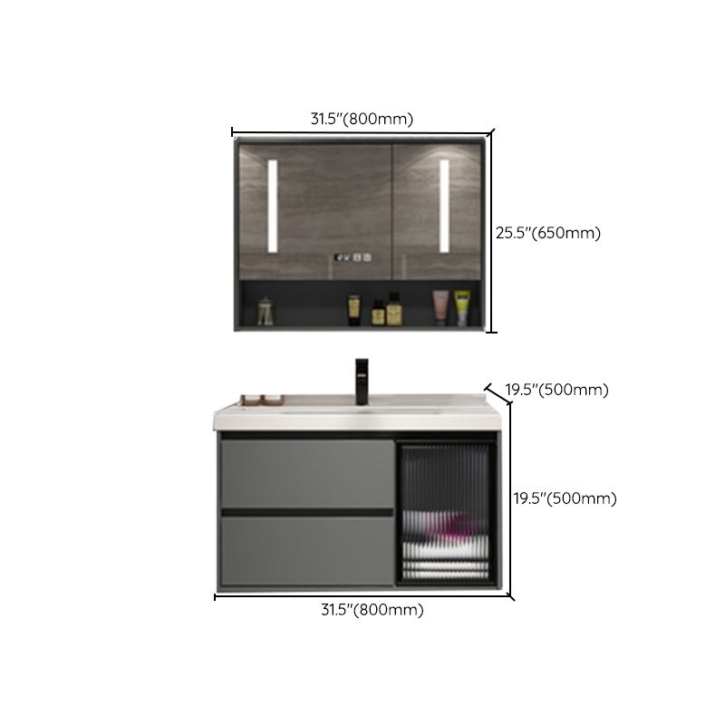 Wall Mount Sink Included Bathroom Sink Vanity with Mirror Sink Clearhalo 'Bathroom Remodel & Bathroom Fixtures' 'Bathroom Vanities' 'bathroom_vanities' 'Home Improvement' 'home_improvement' 'home_improvement_bathroom_vanities' 1200x1200_4185d97a-ea8e-4093-a8a3-1f7274114eb4