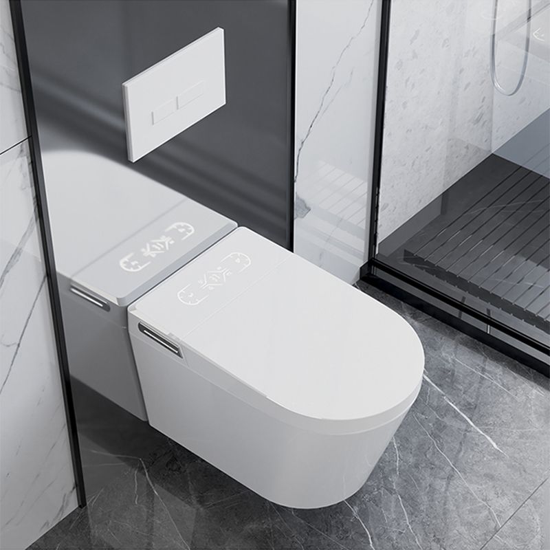 Contemporary Wall Mounted Bidet Elongated Foot Sensor Ceramic Heated Seat Clearhalo 'Bathroom Remodel & Bathroom Fixtures' 'Bidets' 'Home Improvement' 'home_improvement' 'home_improvement_bidets' 'Toilets & Bidets' 1200x1200_419847cc-a0ea-40dc-9ab2-526c2a1084fc