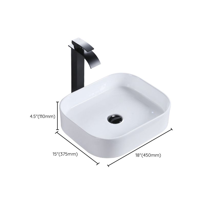 Modern Bathroom Sink Porcelain Rectangular Pop-Up Drain and Drain Assembly Basin Sink Clearhalo 'Bathroom Remodel & Bathroom Fixtures' 'Bathroom Sinks & Faucet Components' 'Bathroom Sinks' 'bathroom_sink' 'Home Improvement' 'home_improvement' 'home_improvement_bathroom_sink' 1200x1200_41b58720-2e8c-42e9-9cc3-dd2ee1a58396