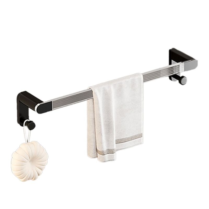 Black Finish Bathroom Set Metallic & Acrylic Bathroom Hardware Set in Stainless Aluminum Clearhalo 'Bathroom Hardware Sets' 'Bathroom Hardware' 'Bathroom Remodel & Bathroom Fixtures' 'bathroom_hardware_sets' 'Home Improvement' 'home_improvement' 'home_improvement_bathroom_hardware_sets' 1200x1200_41bdcd74-c38d-4400-8ab1-ece8eda1fc34