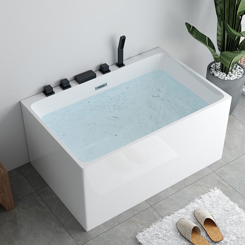 Soaking Rectangular Bathtub Antique Finish Acrylic Back to Wall Bath Tub Clearhalo 'Bathroom Remodel & Bathroom Fixtures' 'Bathtubs' 'Home Improvement' 'home_improvement' 'home_improvement_bathtubs' 'Showers & Bathtubs' 1200x1200_41c32e3f-6021-4e7e-b712-cd3713b8d65e