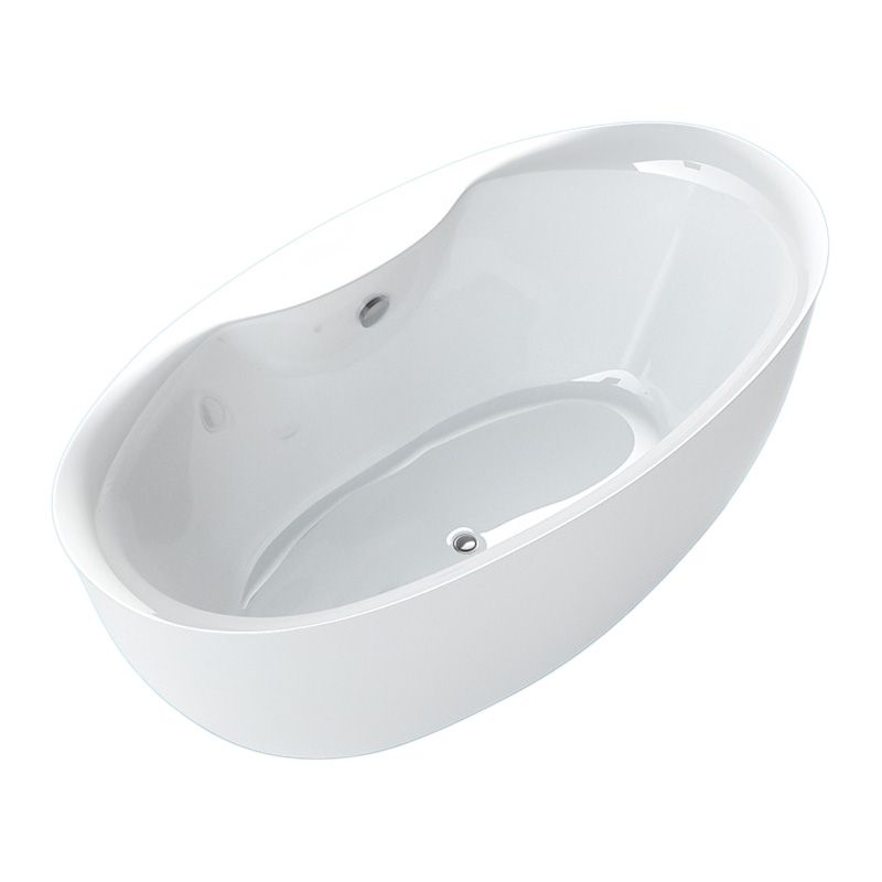 Antique Finish Soaking Bathtub Back to Wall Modern Oval Bath Tub Clearhalo 'Bathroom Remodel & Bathroom Fixtures' 'Bathtubs' 'Home Improvement' 'home_improvement' 'home_improvement_bathtubs' 'Showers & Bathtubs' 1200x1200_41dacb97-2bd4-4f3f-b4b3-8fb88d9e0734