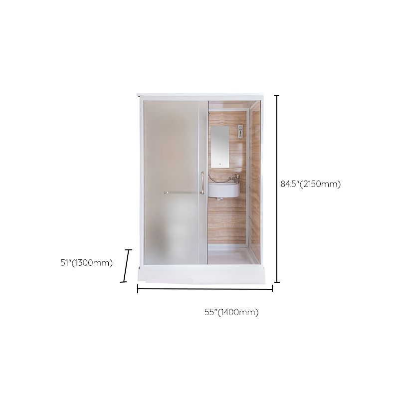 Framed Tempered Glass Shower Enclosure with Pedestal Full-Framed Shower Enclosure Clearhalo 'Bathroom Remodel & Bathroom Fixtures' 'Home Improvement' 'home_improvement' 'home_improvement_shower_stalls_enclosures' 'Shower Stalls & Enclosures' 'shower_stalls_enclosures' 'Showers & Bathtubs' 1200x1200_41f7d917-0322-40be-9d51-db4073dae712