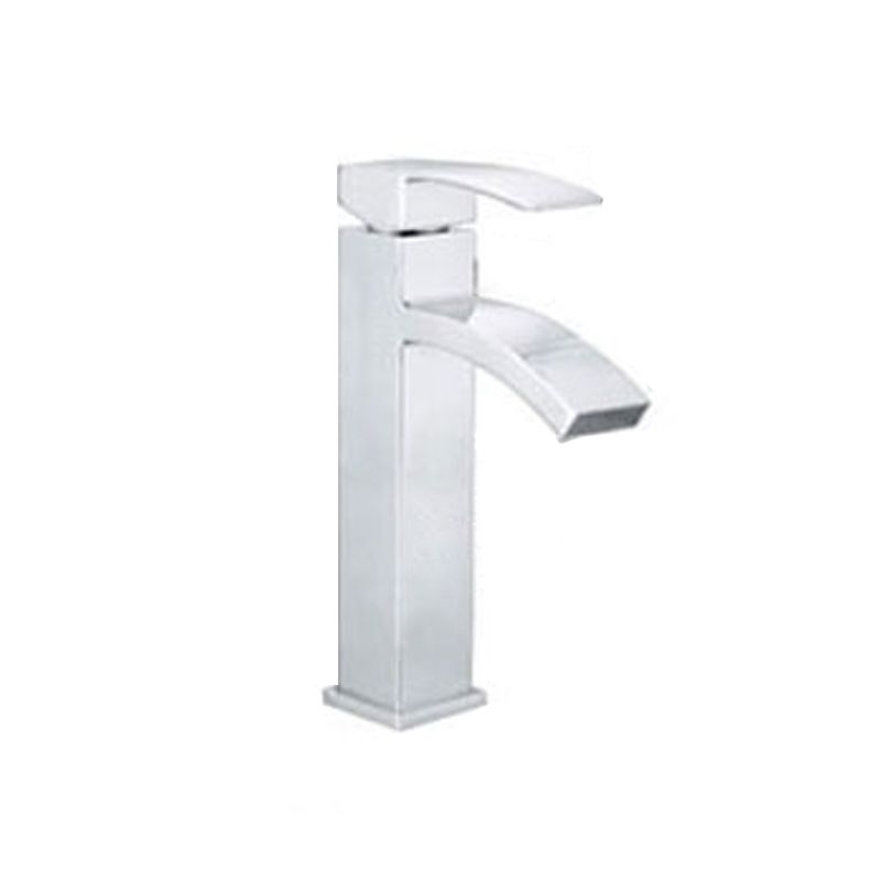 Cubic Chrome Bathroom Faucet Low Arc Single Handle Vessel Faucet Clearhalo 'Bathroom Remodel & Bathroom Fixtures' 'Bathroom Sink Faucets' 'Bathroom Sinks & Faucet Components' 'bathroom_sink_faucets' 'Home Improvement' 'home_improvement' 'home_improvement_bathroom_sink_faucets' 1200x1200_4202aac6-56b7-4591-8613-d0fcaef38066